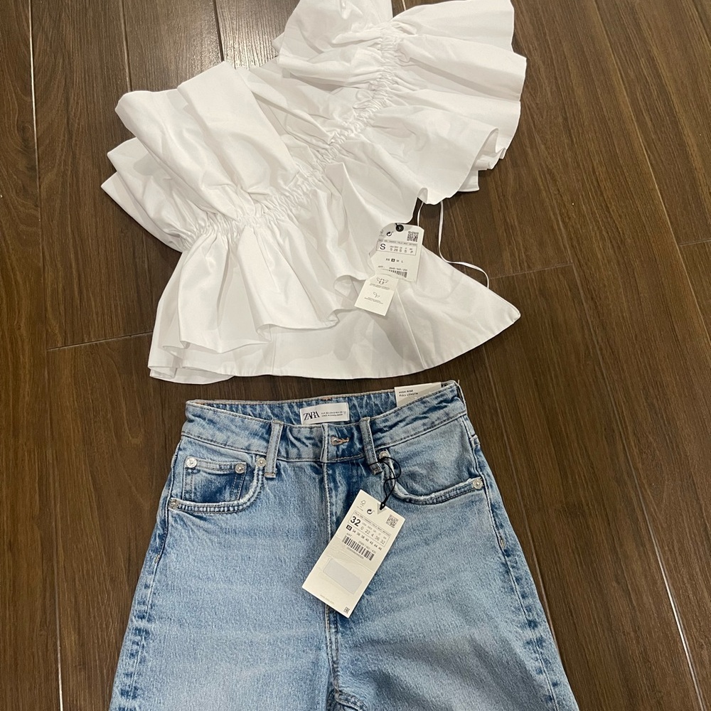 Zara blogger raffle one sleeve blouse